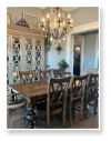 Custom built dining table in the Massive Modern Ashley style.